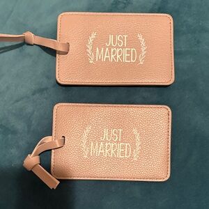 Just Married Luggage Tags